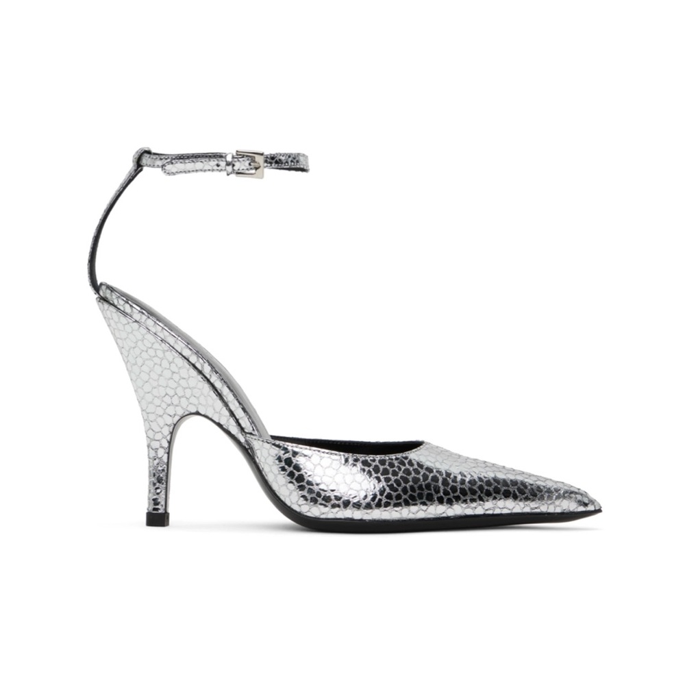 Silver Eliza Heels BY FAR